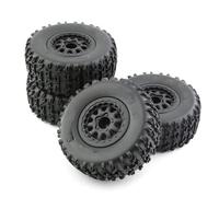 XAQRYQO RC Pneu De Voiture pour Traxxas pour Slash pour Arrma pour SENTON pour VKAR 10SC pour HPI 4 Pièces 112Mm 1/10 Pneus De Camion Parcours Court Roue Pneu avec