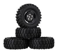 XAQRYQO RC Roues et Pneus pour Hsp pour Redcat pour Traxxas pour Axial 90046 1/10 Pièces De Voiture 4x4 Chenilles Radiocommandées 4 Jantes Caoutchouc 96Mm 1,9 Pouce avec Verrou Talon