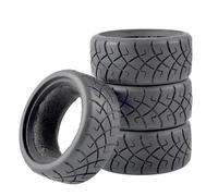 XAQRYQO RC Roues et Pneus pour M-05 M-06 M-07 1/10 Voiture De Route Télécommandée pour Tourisme, Accessoires Rechange, Pièces Mise À Niveau 4 Pneus Souples