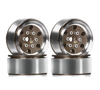 XAQRYQO RC Roues et Pneus pour Traxxas pour Defender pour Bronco pour Axial pour Scx24 pour FMS 1/18 Pièces De Voiture Radiocommandée Chenilles 4 Jantes Moyeux Roue en Métal 1.0(Brown)