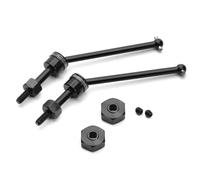 XAQRYQO RC Voiture Accessoire pour Losi pour LMT 4WD pour Solid pour Axle pour Monster Truck 1/8 RC Autoteile 2 Stück Stahl Metall Vordere Antriebswelle CVD LOS0402