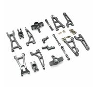 XAQRYQO RC Voiture Accessoire pour Mjx pour Hyper Go 16207 16208 16209 16210 H16H Modifié Rc Drift Car Télécommande Voitures Métal Mise À Niveau Accessoires Pièces De Rechange(Grey)