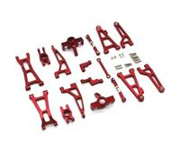 XAQRYQO RC Voiture Accessoire pour Mjx pour Hyper Go 16207 16208 16209 16210 H16H Modifié Rc Drift Car Télécommande Voitures Métal Mise À Niveau Accessoires Pièces De Rechange(Red)