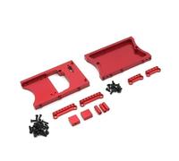 XAQRYQO RC Voiture Accessoire pour MN D90 D91 D96 MN98 MN99S rc Car Pièces De Mise À Niveau en Métal pour Véhicule Télécommandé Poutre Arrière L'appareil Gouverner Cabine Accessoires RC(Red)