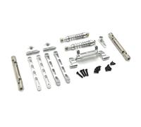 XAQRYQO RC Voiture Accessoire pour MN82 LC79 pour MN78 1/12 rc Car Upgrade Parts Metal pour Châssis Link Rod Pull Mount Shock Absorber Drive Shaft Set RC Spare(Silver)