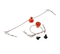 XAQRYQO RC Voiture Accessoire pour Traxxas pour Hsp pour Arrma pour Axial Ecx 1/10 rc Car Spare 2Pcs Anti-Lost Body Shell Wire Clip Pin avec Vis De Retenue Upgrade Parts(Red)