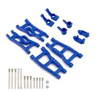 XAQRYQO RC Voiture Accessoire pour Traxxas pour Slash 2WD pour VXL rc Car Upgrade Parts Bras De Suspension Avant Et Arrière Bloc Direction pour Porte-essieu Fusée Pièces Rechange RC(Blue)