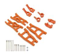 XAQRYQO RC Voiture Accessoire pour Traxxas pour Slash 2WD pour VXL rc Car Upgrade Parts Bras De Suspension Avant Et Arrière Bloc Direction pour Porte-essieu Fusée Pièces Rechange RC(Orange)