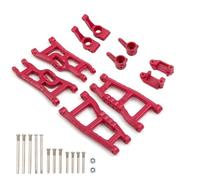 XAQRYQO RC Voiture Accessoire pour Traxxas pour Slash 2WD pour VXL rc Car Upgrade Parts Bras De Suspension Avant Et Arrière Bloc Direction pour Porte-essieu Fusée Pièces Rechange RC(Red)