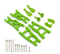XAQRYQO RC Voiture Accessoire pour Traxxas pour Slash 2WD pour VXL rc Car Upgrade Parts Bras De Suspension Avant Et Arrière Bloc Direction pour Porte-essieu Fusée Pièces Rechange RC(Green)