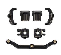 XAQRYQO RC Voiture Accessoire pour Traxxas TRX-4M 1/18 RC Crawler Car Upgrades Laiton Direction Lien Caster Blocs Essieu Diff Cover rc Remplacement DIY Pièces(Whole Set)