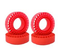 XAQRYQO RC Voiture Accessoire pour TRX4 SCX10 III CJ-7 pour Capra BRX01 TF2 GEN8 1/10 RC Crawler Rigs Pneus 1,9'' Gel De Silice Souple Anti-Mousse Insert 108x42mm(Red)