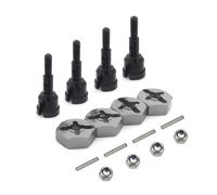 XAQRYQO RC Voiture Accessoire pour WLtoys 1/18 A959 A969 A979 A959B A969-B 1/10 on Road rc Car Upgrade Parts Wheel Conversion Set Axle & 12Mm Hex Dive Hub Turn(Black-Grey)