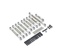 XAQRYQO RC Voiture Accessoire pour WPL C14 C24 1/16 rc Car Upgrade Accessories Metal Pull Rod Steering Link Set Pièces De Rechange RC Mise À Niveau(Silver)