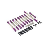 XAQRYQO RC Voiture Accessoire pour WPL C14 C24 1/16 rc Car Upgrade Accessories Metal Pull Rod Steering Link Set Pièces De Rechange RC Mise À Niveau(Purple)