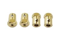 XAQRYQO RC Voiture Accessoire pour WPL C14 C24 C34 B14 B24 B16 B36 D12 1:16 Télécommande RC Voiture Accessoires De Mise À Niveau 4PCS 5mm 12mm Laiton Moyeu Hex Adaptateur