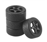 XAQRYQO RC Voiture Pneus Jantes pour Arrma pour Infraction pour Felony pour Limitless 4 Pièces 100X42mm Pneu À 5 Rayons 17mm Roue Hex 1/7 De Mise Niveau Voiture RC