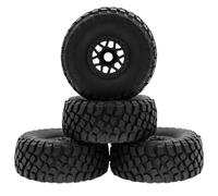 XAQRYQO RC Voiture Pneus Jantes pour ARRMA pour Mojave pour TRAXS pour UDR pour Yikong DF7 4 Pièces 138 Mm 1/7 RC Voiture pour Désert Short Course Truck Pneu 17 Roue Hexagonale(Black)