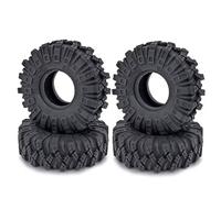 XAQRYQO RC Voiture Pneus Jantes pour Axial SCX24 pour Gladiator pour Bronco 4PCS 62mm 1.0 Pouces Pneus De Roue Boue Souple pour en Caoutchouc Tout-Terrain 1/24 RC Crawler Car