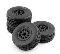 XAQRYQO RC Voiture Pneus Jantes pour Slash pour Arrma pour SENTON pour VKAR 10SC pour HPI Pneus De Voiture RC 4 Pièces 112Mm 1/10, Camion Course Courte, Roue avec Hexagone 12Mm