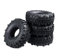 XAQRYQO RC Voiture Pneus Jantes pour TRX-4 pour Axial pour Wraith SCX10 90046 1/10 RC Crawler Car Upgrade Parts 4Pcs 1.9 inch Beadlock Rubber Wheels Pneus