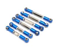 XAQRYQO Steering Pull Rod Link pour Arrma pour SENTON pour VORTEKS pour Typhon pour Big pour Rock 1/10 RC Pièces De Mise À Niveau Voiture Jeu Liens Liaison en Métal(Blue)