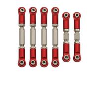 XAQRYQO Steering Pull Rod Link pour Arrma pour SENTON pour VORTEKS pour Typhon pour Big pour Rock 1/10 RC Pièces De Mise À Niveau Voiture Jeu Liens Liaison en Métal(Red)