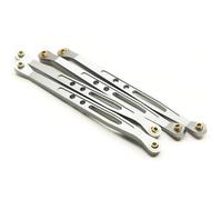 XAQRYQO Steering Pull Rod Link pour Axial pour Wraith 90018 Tige De Liaison en Aluminium pour Voiture sur Chenilles RC, Bras Supérieur Et Inférieur, Châssis, Suspension, 1/10(Silver,Lower-Red)