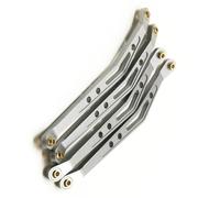 XAQRYQO Steering Pull Rod Link pour Axial pour Wraith 90018 Tige De Liaison en Aluminium pour Voiture sur Chenilles RC, Bras Supérieur Et Inférieur, Châssis, Suspension, 1/10(Silver,Upper-Red)