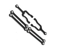 XAQRYQO Steering Pull Rod Link pour Kyosho pour Mini-z 4X4 pour Jimny 1/18 RC Pièces De Mise À Niveau Voiture sur Chenilles Ensemble Bielles Liaison Tige Traction en Métal(Black)