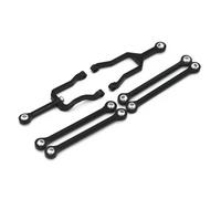 XAQRYQO Steering Pull Rod Link pour Kyosho pour Mini-z 4X4 pour Jimny 1/18 RC Voiture sur Chenilles Mises À Niveau Pièces Accessoires Tige De Traction en Métal Jeu Bielles Liaison(Black)
