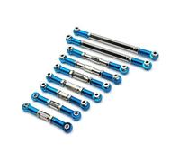 XAQRYQO Steering Pull Rod Link pour Wltoys 12429, Biellette De Direction Avant Et Arrière en Métal, Ensemble Biellettes, Pièces Mise À Niveau Voiture RC 1/12, Accessoires(Blue)