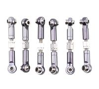 XAQRYQO Steering Pull Rod Link pour Wltoys A949 A959 A969 A979 K929 1/18 rc Cars Upgrade Spare 6Pcs Tige De Traction Tringlerie en Métal Réglable Lien Servo Avant/Arrière