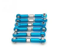 XAQRYQO Steering Pull Rod Link pour Wltoys A949 A959 A969 A979 K929 1/18 RC Voiture De Rechange 6 Pièces Tige Traction Liaison en Métal Réglable Avant/arrière Lien Servo(Blue)
