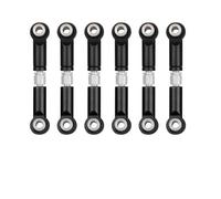 XAQRYQO Steering Pull Rod Link pour Wltoys A959 A959-B A949 A969 A979 K929 1/18 RC, Pièces De Voiture en Métal, Biellette Direction Avant Et Arrière, Ensemble Biellettes Servo(Black)