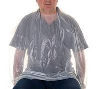 XARA Capes Jetables Coiffure - Peignoire Jetables Coiffure - Lot 50 - Blanches - 110x80cm - Polyéthylène Résistant - Protection Teintures Et Esthétique