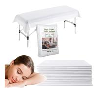 XARA Drap Jetable Table Massage - Non Réglable - Drap Table de Massage - 80 x 200 cm - Lot 10 - Protege Matelas Jetable - en TNT sans Odeur - Repousse Les liquides - Recyclable