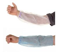 XARA Lot de 100 couvre-manches réglables en polyéthylène 0,02 mm - Protection jetable pour bras et manches - scellés à la main - Blanc