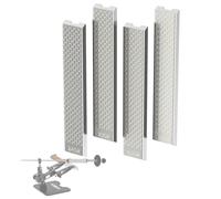 XARILK Lot de 4 pierres à aiguiser diamant avec base en aluminium 16 x 2,2 cm, kit de plaques diamantées pour système d'affûtage de type XARILK grain 240# 400# 600# 1000#