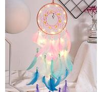 Xasbseulk Attrape-rêves à DEL - Attrape-rêves lumineux à DEL | Attrape | rêves colorés - Décoration murale faite à la main - Décoration de chambre à coucher