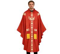 Xasbseulk Costume de prêtre - Avec ruban pour vêtements d'église catholiques - Robe religieuse pour le clergé à la foire - Pour hommes prière église mariage fête fête mascarade scène cosplay séance