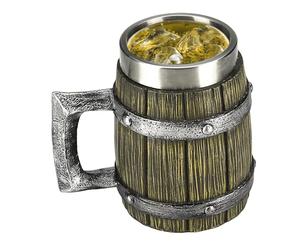 Xasbseulk Cups - Chope à bière en bois de 600 ml pour hommes | Tasse à café à whisky Barils antiques | Décoration de fête Décoration nordique Home Bar Accessoire pour boire Vajill
