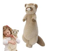 Xasbseulk Jouet en Peluche en Forme de Furet - Oreiller en Peluche Multifonction pour lit d'enfant Douce pour Dormir câlins en Peluche