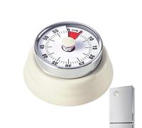 Xasbseulk Minuteur mécanique à rebours, gadget à charge manuelle, compte à rebours, 75 dB, son fort, minuteur visuel de minutes, pour cuisiner, étudier, travailler, cuisiner