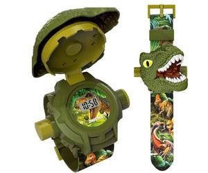 Xasbseulk Montre Dinosaure - Montre électronique à Projection pour | Écran numérique réglable à Rabat | Jouet d'animaux de Dessin animé 3D avec Affichage de 24 Motifs, Cadeau d'anniversaire éducatif