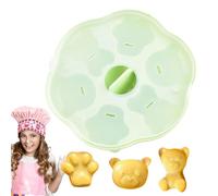 Xasbseulk Moule à gâteau en forme d'ours facile à libérer 6 cavités mignons - Moule à fondant pour gâteaux - Pour décoration de fondants, bonbons, biscuits, décorations