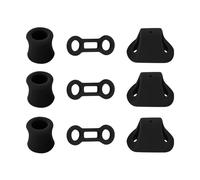 Xasbseulk Mousquetons d'escalade avec systèmes de , dégagement rapide en silicone, serre-câble noir pour fixation de cordes, pour escaladeurs, alpinistes, arboriculteurs,