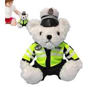 Xasbseulk Politique - Peluche ours en peluche en polaire - Mignon et doux - Cadeau d'anniversaire et de Noël pour enfants et