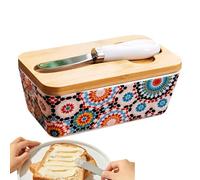Xasbseulk Porte-beurre - Récipient à beurre avec couvercle et coupe-légumes pour cuisine, plan de travail, table, salle à manger, cadeau maison, nouvelles fêtes