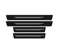 XATHKJOE 4 Pièces Bande de Protection de Seuil de Porte de Voiture pour Hyundai ix35 I 2009-2015 Fibre Carbone Plaques de Seuil Garnitures de Pédales de Bienvenue,B/White